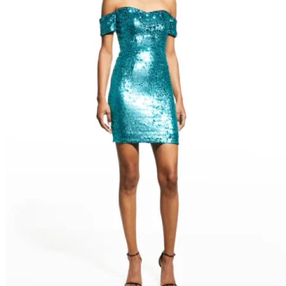 ✅ Dress the Population Sequin Mini Dress NWT | Cocktail, Wedding Guest - Size L